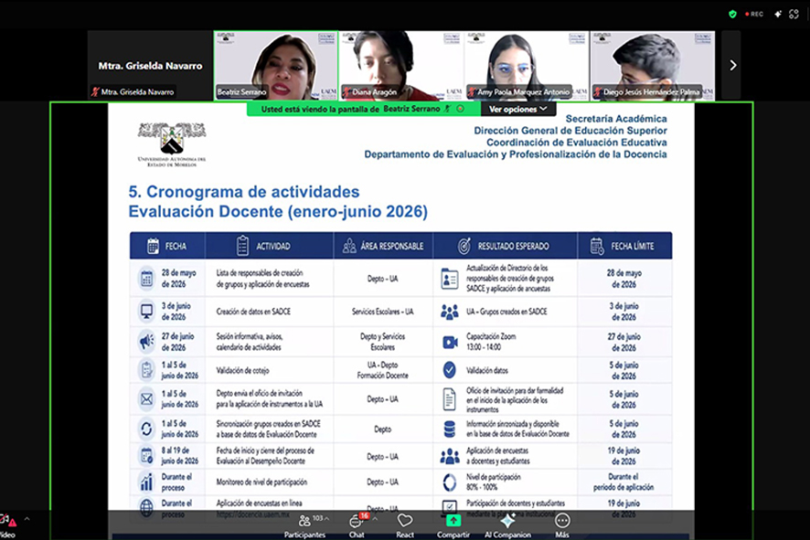 Sesión informativa Capacitación evaluación17